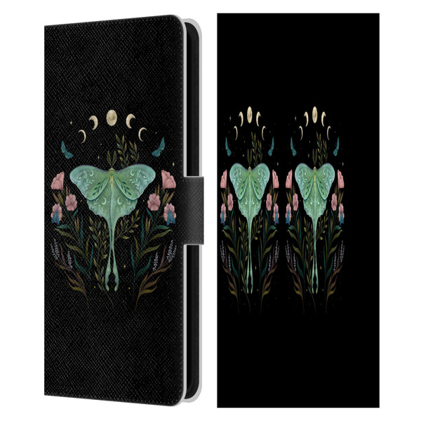 Episodic Drawing Illustration Animals Moth and Flowers Leather Book Wallet Case Cover For Samsung Galaxy S23 FE 5G