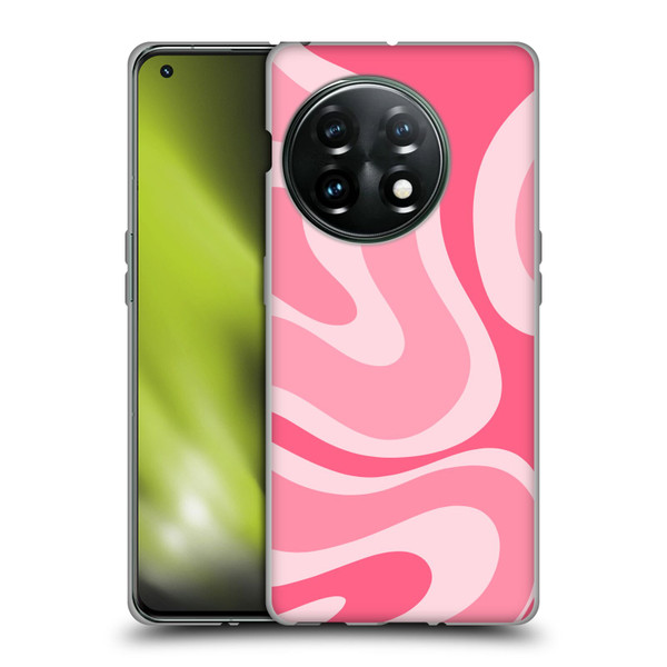 Kierkegaard Design Studio Art Modern Liquid Swirl Candy Pink Soft Gel Case for OnePlus 11 5G