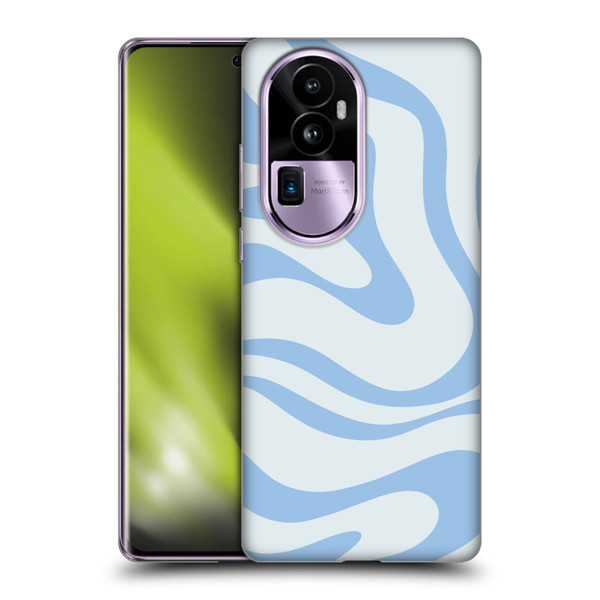 Kierkegaard Design Studio Art Blue Abstract Swirl Pattern Soft Gel Case for OPPO Reno10 Pro+