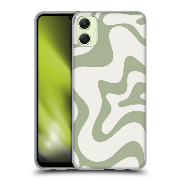 Kierkegaard Design Studio Art Retro Liquid Swirl Sage Green Soft Gel Case for Samsung Galaxy A05