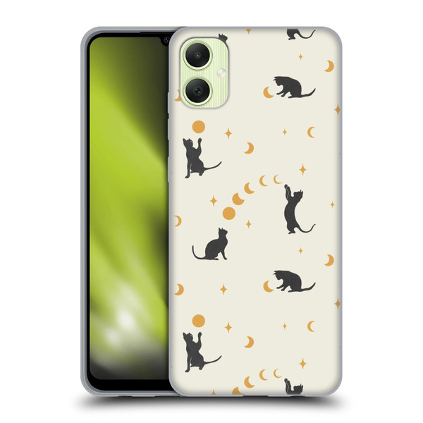 Episodic Drawing Pattern Cat And Moon Soft Gel Case for Samsung Galaxy A05