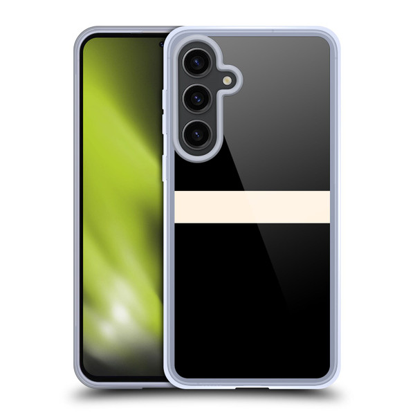 Kierkegaard Design Studio Art Stripe Minimalist Black Cream Soft Gel Case for Samsung Galaxy S24+ 5G