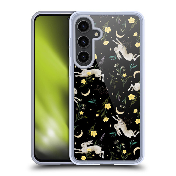 Episodic Drawing Pattern Bunny Night Soft Gel Case for Samsung Galaxy S24+ 5G