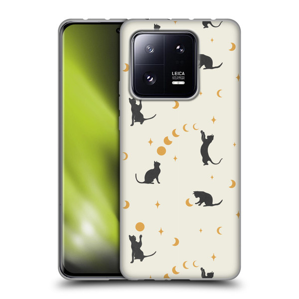 Episodic Drawing Pattern Cat And Moon Soft Gel Case for Xiaomi 13 Pro 5G