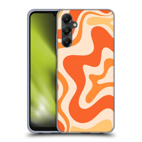 Kierkegaard Design Studio Retro Abstract Patterns Tangerine Orange Tone Soft Gel Case for Samsung Galaxy A05s