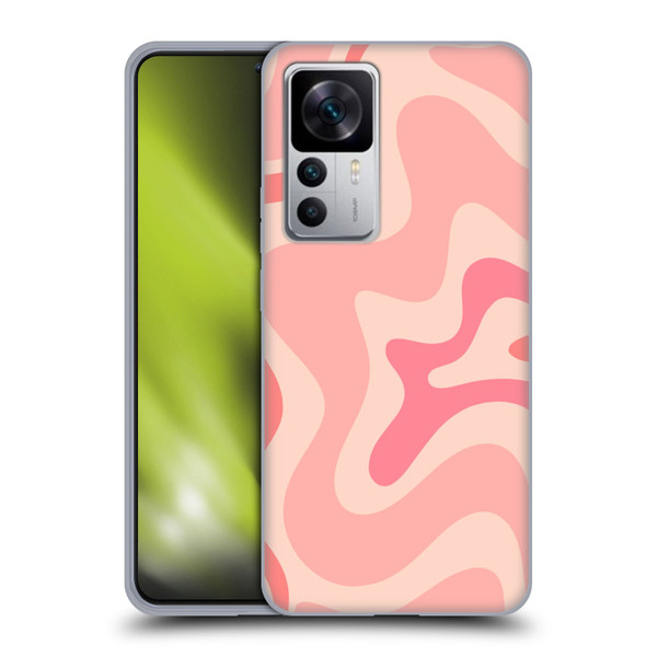 Kierkegaard Design Studio Retro Abstract Patterns Soft Pink Liquid Swirl Soft Gel Case for Xiaomi 12T 5G / 12T Pro 5G / Redmi K50 Ultra 5G