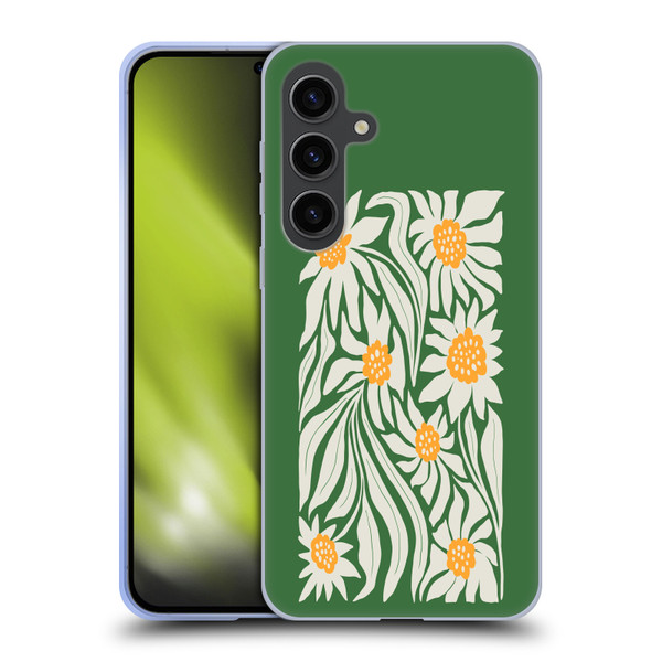 Ayeyokp Plants And Flowers Sunflowers Green Soft Gel Case for Samsung Galaxy S24+ 5G