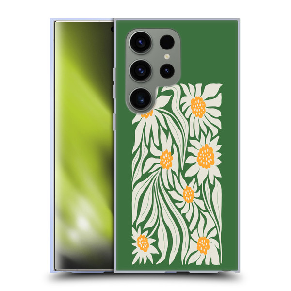 Ayeyokp Plants And Flowers Sunflowers Green Soft Gel Case for Samsung Galaxy S24 Ultra 5G