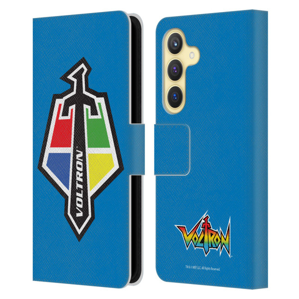 Voltron Graphics Badge Logo Leather Book Wallet Case Cover For Samsung Galaxy S24 5G