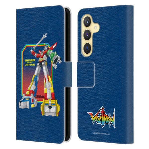 Voltron Graphics Defender Of Universe Plain Leather Book Wallet Case Cover For Samsung Galaxy S24 5G