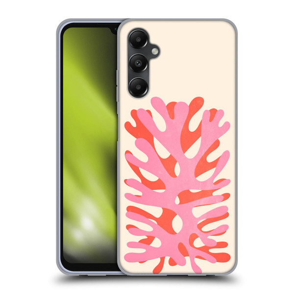 Ayeyokp Plant Pattern Two Coral Soft Gel Case for Samsung Galaxy A05s