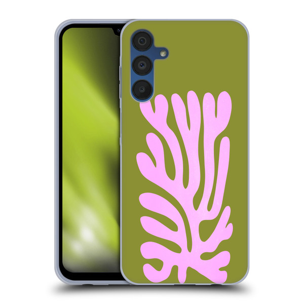 Ayeyokp Plant Pattern Abstract Soft Gel Case for Samsung Galaxy A15