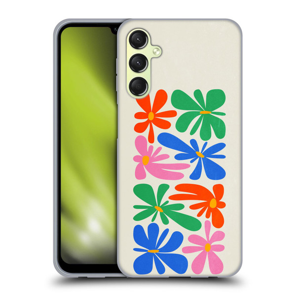 Ayeyokp Plant Pattern Flower Shapes Flowers Bloom Soft Gel Case for Samsung Galaxy A24 4G / Galaxy M34 5G