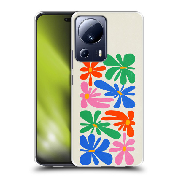 Ayeyokp Plant Pattern Flower Shapes Flowers Bloom Soft Gel Case for Xiaomi 13 Lite 5G
