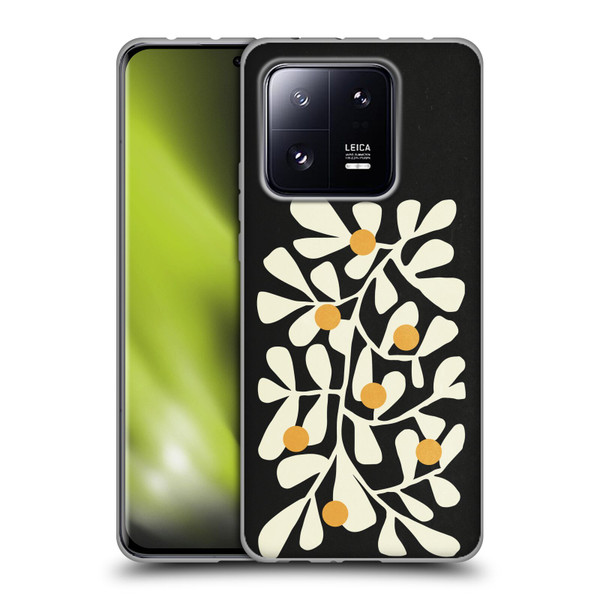 Ayeyokp Plant Pattern Summer Bloom Black Soft Gel Case for Xiaomi 13 Pro 5G