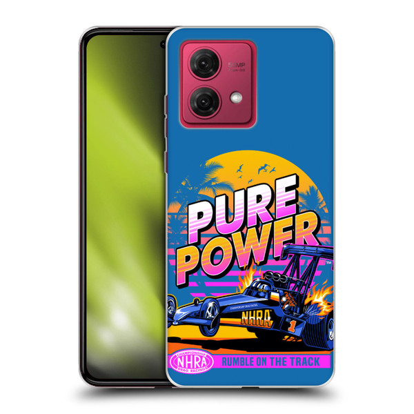 National Hot Rod Association Graphics Pure Power Soft Gel Case for Motorola Moto G84 5G