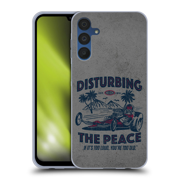 National Hot Rod Association Graphics Drag Peace Soft Gel Case for Samsung Galaxy A15