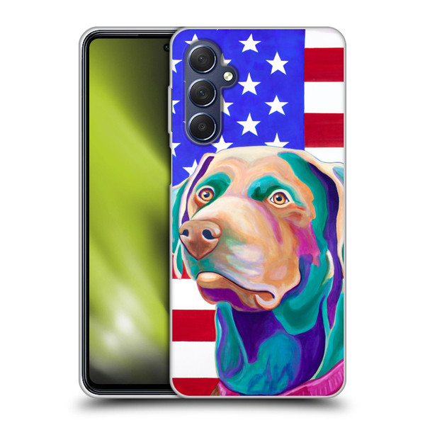 Jody Wright Dog And Cat Collection US Flag Soft Gel Case for Samsung Galaxy M54 5G