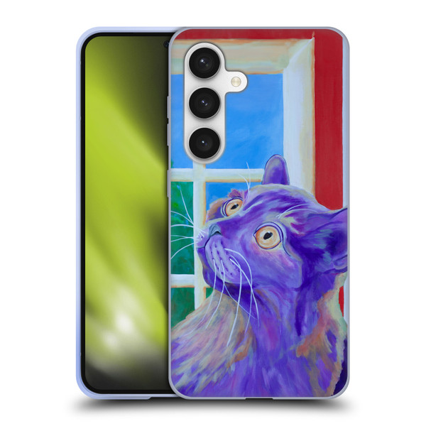 Jody Wright Dog And Cat Collection Just Outside The Window Soft Gel Case for Samsung Galaxy S24 5G