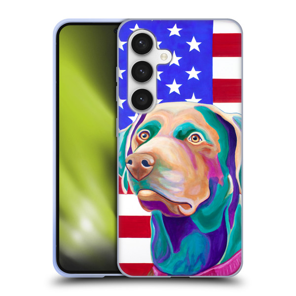Jody Wright Dog And Cat Collection US Flag Soft Gel Case for Samsung Galaxy S24 5G