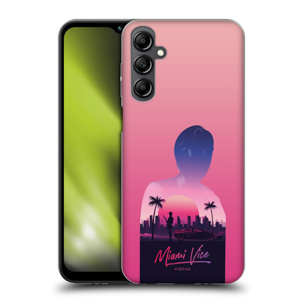 Miami Vice Art Sunset Soft Gel Case for Samsung Galaxy M14 5G