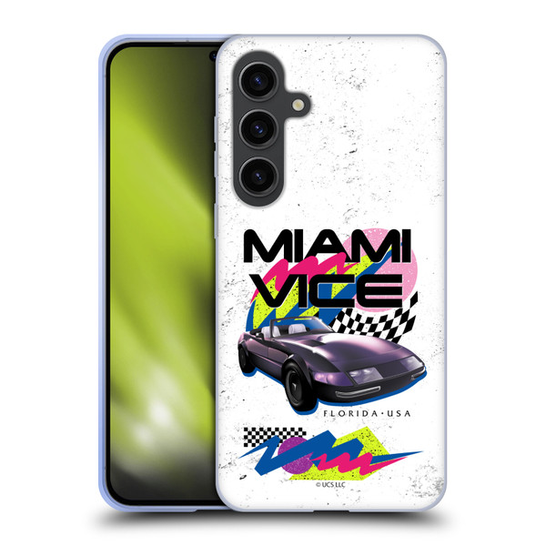 Miami Vice Art Car Soft Gel Case for Samsung Galaxy S24+ 5G