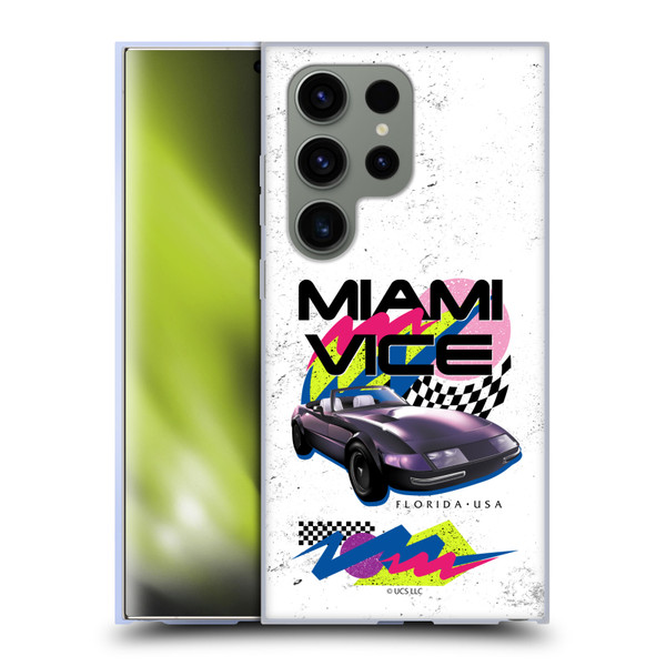 Miami Vice Art Car Soft Gel Case for Samsung Galaxy S24 Ultra 5G