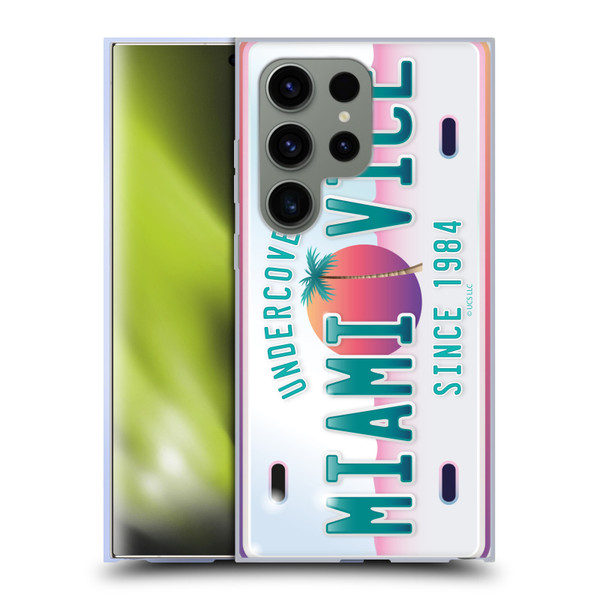 Miami Vice Graphics Uncover Plate Soft Gel Case for Samsung Galaxy S24 Ultra 5G