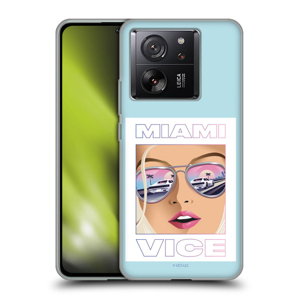 Miami Vice Graphics Reflection Soft Gel Case for Xiaomi 13T 5G / 13T Pro 5G