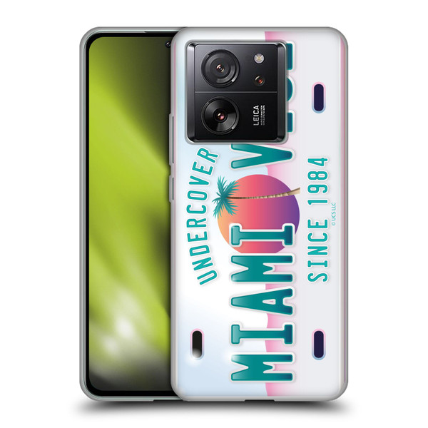 Miami Vice Graphics Uncover Plate Soft Gel Case for Xiaomi 13T 5G / 13T Pro 5G