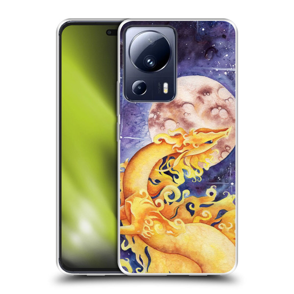Carla Morrow Dragons Golden Sun Dragon Soft Gel Case for Xiaomi 13 Lite 5G