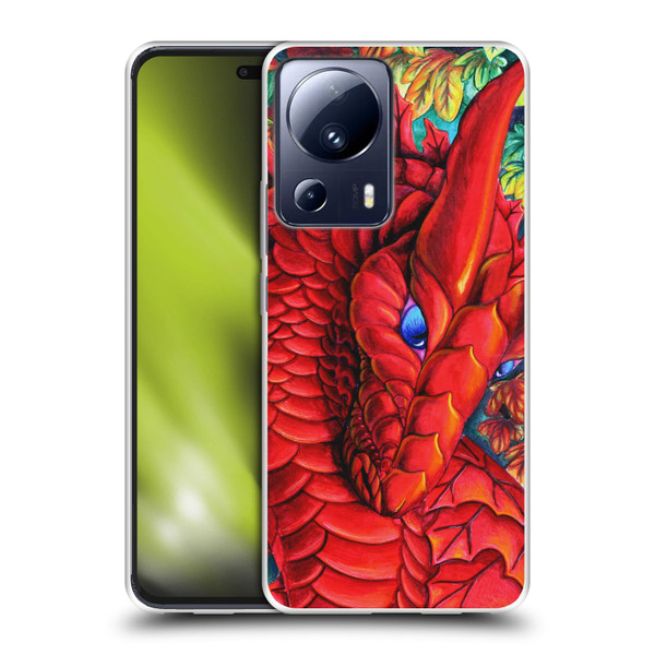 Carla Morrow Dragons Red Autumn Dragon Soft Gel Case for Xiaomi 13 Lite 5G
