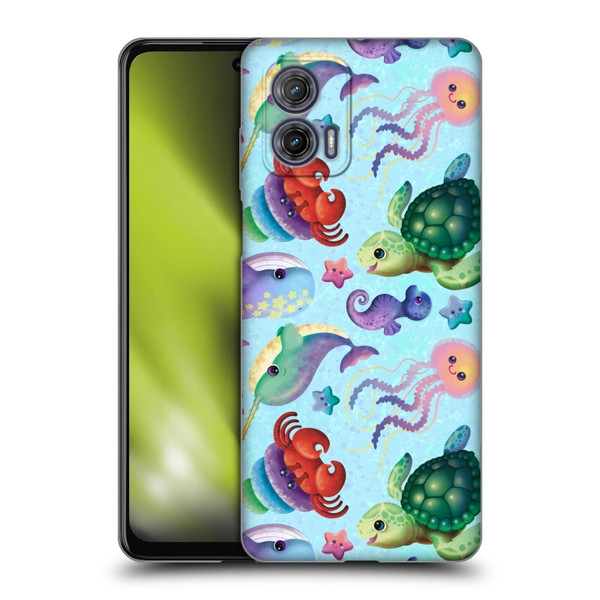 Carla Morrow Patterns Sea Life Soft Gel Case for Motorola Moto G73 5G