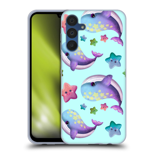 Carla Morrow Patterns Whale And Starfish Soft Gel Case for Samsung Galaxy A15