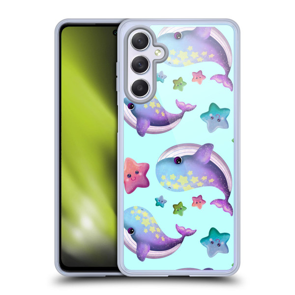 Carla Morrow Patterns Whale And Starfish Soft Gel Case for Samsung Galaxy M54 5G