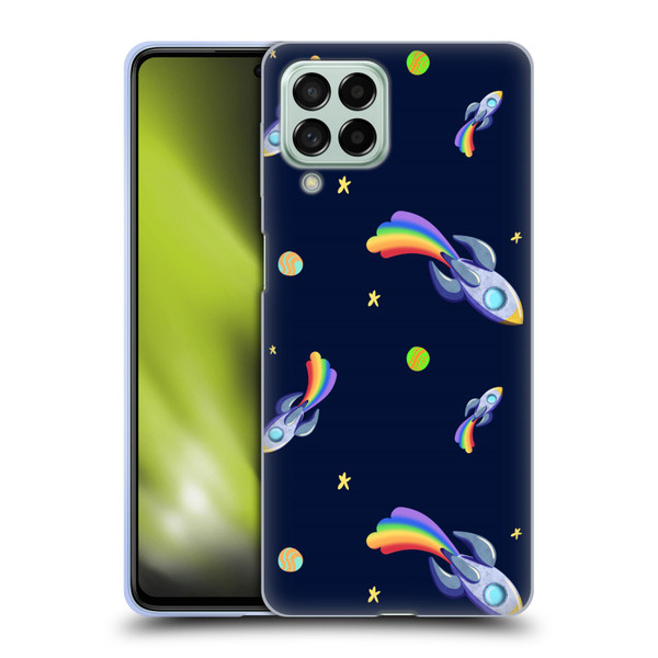 Carla Morrow Patterns Rocketship Soft Gel Case for Samsung Galaxy M53 (2022)
