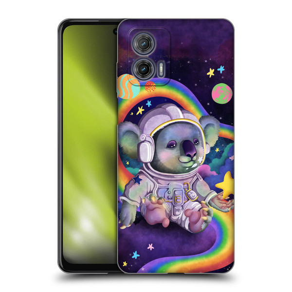 Carla Morrow Rainbow Animals Koala In Space Soft Gel Case for Motorola Moto G73 5G