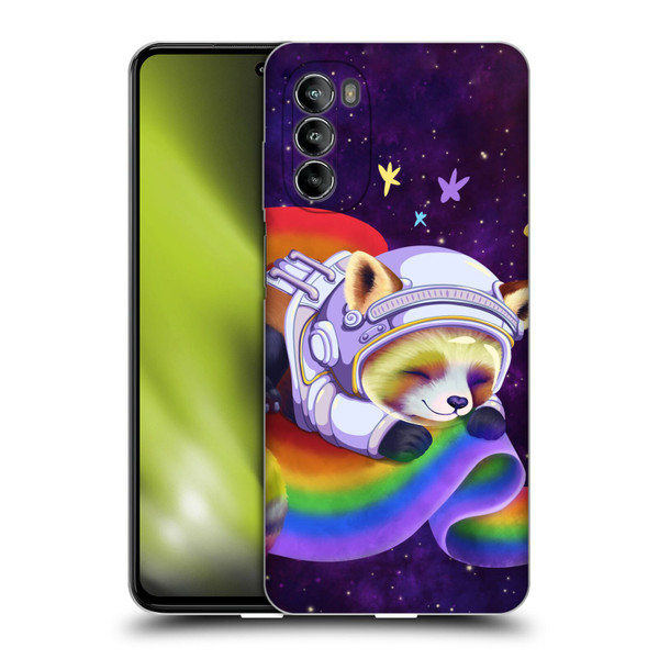 Carla Morrow Rainbow Animals Red Panda Sleeping Soft Gel Case for Motorola Moto G82 5G