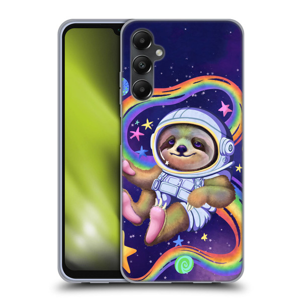 Carla Morrow Rainbow Animals Sloth Wearing A Space Suit Soft Gel Case for Samsung Galaxy A05s