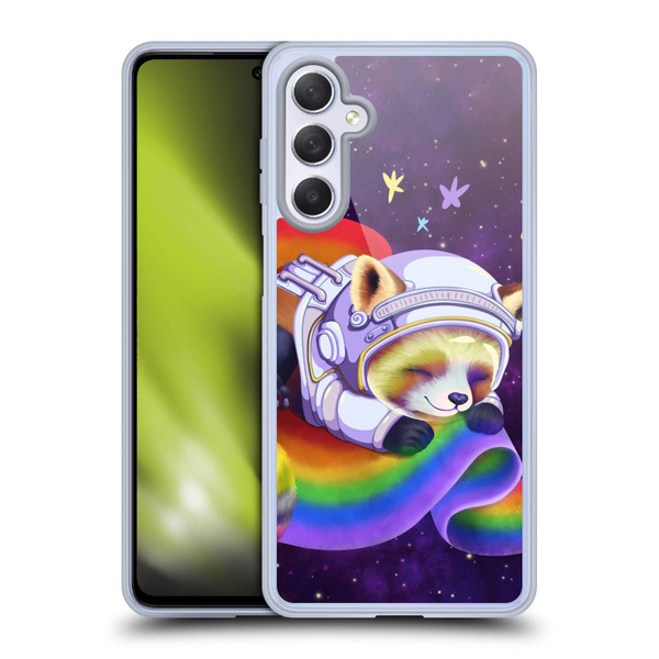 Carla Morrow Rainbow Animals Red Panda Sleeping Soft Gel Case for Samsung Galaxy M54 5G