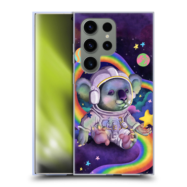 Carla Morrow Rainbow Animals Koala In Space Soft Gel Case for Samsung Galaxy S24 Ultra 5G