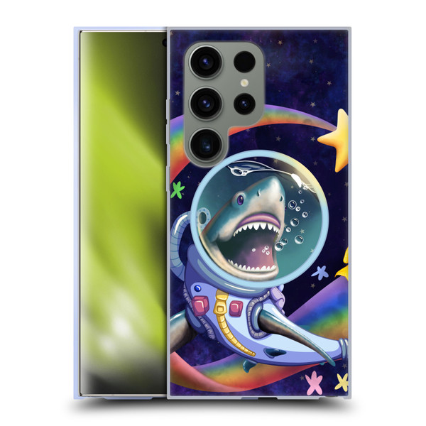 Carla Morrow Rainbow Animals Shark & Fish In Space Soft Gel Case for Samsung Galaxy S24 Ultra 5G