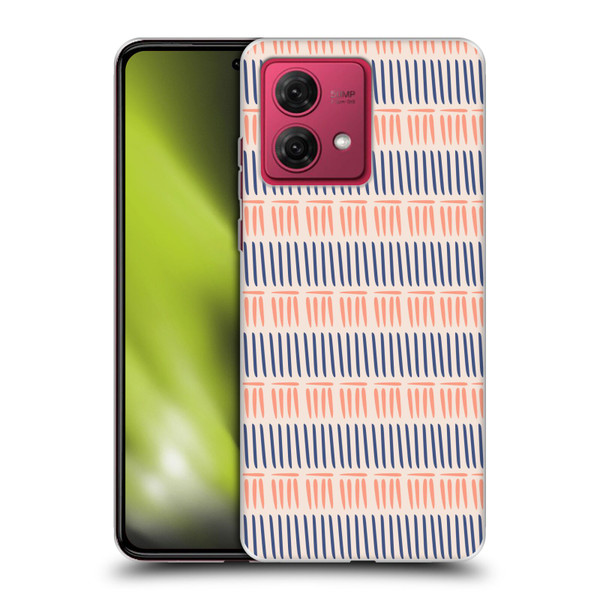 Gabriela Thomeu Art Blue And Pink Lines Soft Gel Case for Motorola Moto G84 5G