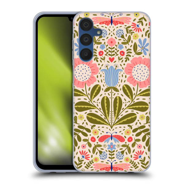Gabriela Thomeu Floral Blooms & Butterflies Soft Gel Case for Samsung Galaxy A15