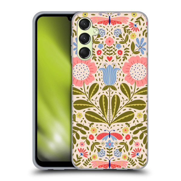 Gabriela Thomeu Floral Blooms & Butterflies Soft Gel Case for Samsung Galaxy A24 4G / Galaxy M34 5G