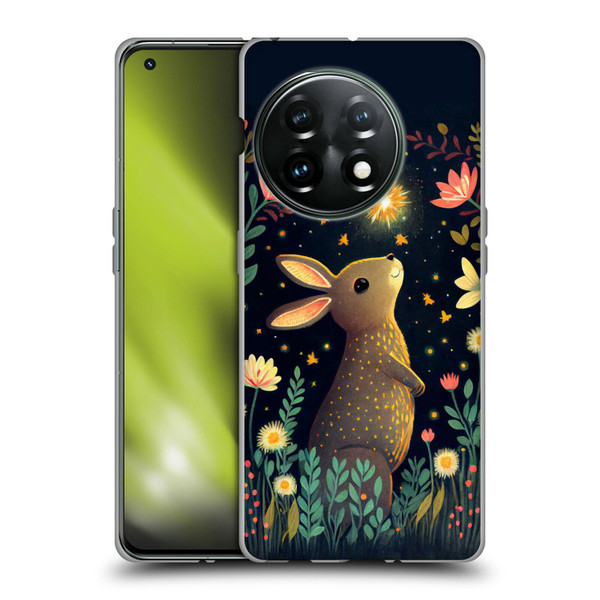 JK Stewart Art Rabbit Catching Falling Star Soft Gel Case for OnePlus 11 5G
