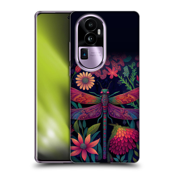 JK Stewart Art Dragonfly Purple Soft Gel Case for OPPO Reno10 Pro+
