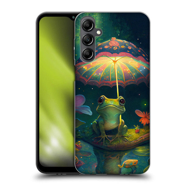 JK Stewart Art Frog With Umbrella Soft Gel Case for Samsung Galaxy M14 5G