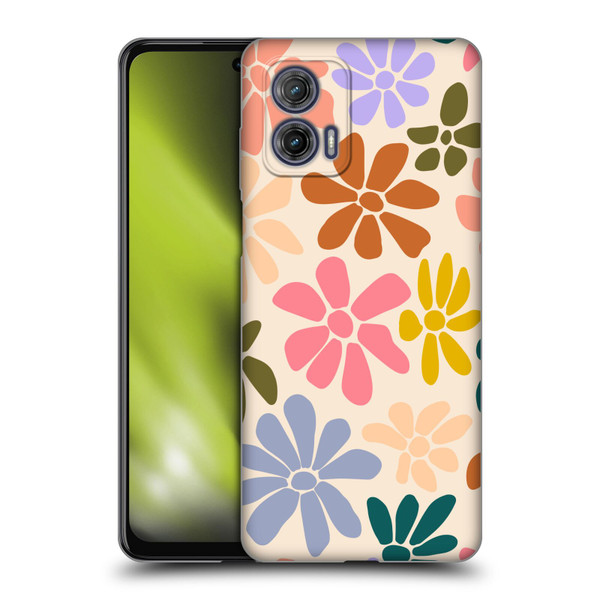 Gabriela Thomeu Retro Rainbow Color Floral Soft Gel Case for Motorola Moto G73 5G