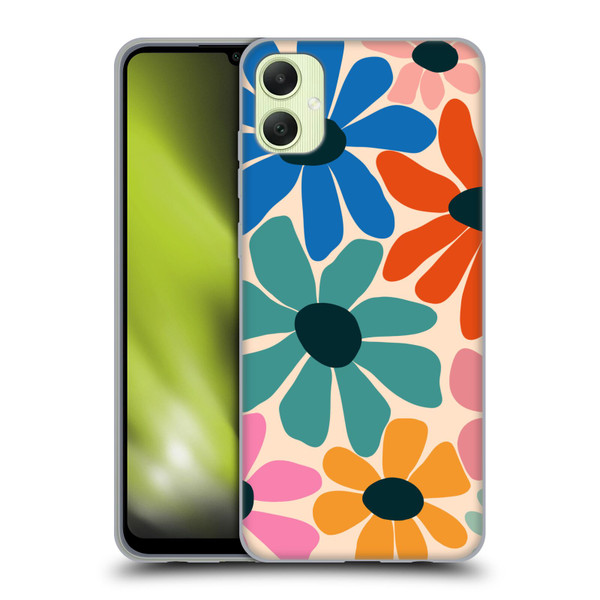 Gabriela Thomeu Retro Fun Floral Rainbow Color Soft Gel Case for Samsung Galaxy A05